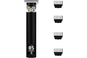 POWEROLE Hair Clippers for Men,Electric Hair Clippers for Men Cordless Hair Trimmer Waterproof Beard Trimmer LED Display with 4 Guide Combs Type-c Fast Chager 50 cm Cord Dual Power Modes