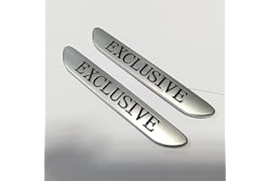 SEDCAR 2x Schriftzug " Exclusive " Sticker Emblem G-Klasse Silber für Mercedes