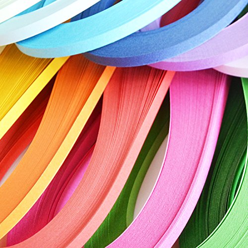 Juya Papier Quilling Set 1700 Streifen 17 Farben 42cm Länge / Streifen Papierbreite 5mm - 3