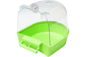 RURUNKLEE Vasca da bagno per uccelli, per gabbia, per uccelli, per uccelli, pappagallo, vasca da bagno, box doccia, gabbia per uccelli, per piccoli uccelli, canarino, pappagalli