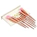 VALUE MAKERS 8Pcs Pro Makeup Brushes Set Tool-Natural Synthetic Hair Kabuki Brush-Cosmetics Brush-Face Powder Contour Highlighter Liquid Foundation Concealer Eye Shadow Eyebrow Brush with Travel Pouch