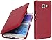 Produktbild StilGut Book Type Case mit Clip, Hülle aus Leder für Samsung Galaxy A3 (2016), Rot Nappa