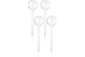 LATRAT Zestaw 4 dużych kul do podlewania z PVC, 27,5 x 8 cm, samoczynne podlewanie roślin, automatyczna cebulka do podlewania do użytku wewnętrznego i zewnętrznego