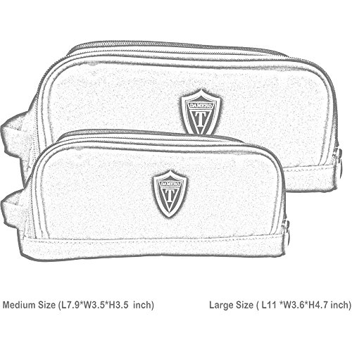 Damero Schwarz Universal Organiser Tasche mit Doppelschicht Sporttasche Tragtasche für Reise zum Ladegrät/Eletronisches Zubehör für Reiseorganisator (Groß) - 7