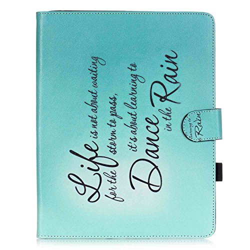 iPad 2 iPad 3 iPad 4 Hülle, Deenor Colorful Painting and Stylish Drawing Wallet Case Book Style PU Leder Flip Protective Stand Schutzhülle Hülle für Apple iPad 2 iPad 3 iPad 4 Generation. (Rain) - 2