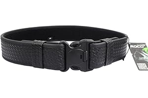 ROCOTACTICAL Basketweave Polizei Gürtel, Mit Schnellverschluss Schwarz Security Gürtel Koppel Dienstgürtel