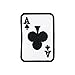 Produktbild Aufnäher / Iron on Patch" Spielkarten Faben Ass Herz Karo Pik Poker " (kreuz)