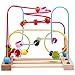 YIXIN Wooden Classic Toy Fruit Circles Bead & Wire Maze Roller Coaster Early Education Toys for Kids, for 2yrs+