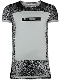 trueprodigy Casual Hombre marca Camiseta estampado ropa retro vintage rock vestir moda cuello redondo manga corta slim fit designer cool urban fashion t-shirt color negro 1072134-2999