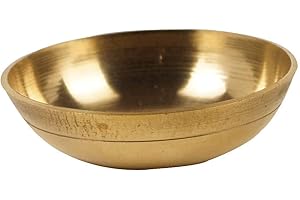 IBA Indianbeautifulart Brass Holy Water Goldtone Bowl Decorative Pooja Accessories