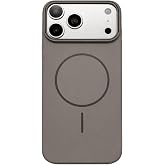Fenza İphone 17 Pro Uyumlu MagSafe Sararmaya Dayanıklı G&uuml;&ccedil;l&uuml; Manyetik Kamera Korumalı İnce ve Sert Telefon Kılıfı - (Gri)