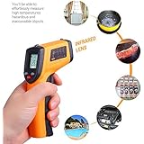Pro-sonic&reg; Laser Infrarot Thermometer / Pyrometer (-50 bis +420°C, LCD Beleuchtung) gelb/, Lasergrip