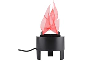ESTINK LED Flame Effect Light, Decorative Lamp with Black Base Bowl Generate Simulated Fire Perfect for Party Pub KTV Disco, 3W