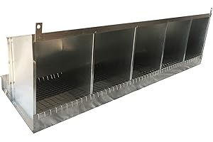 MONTI Nido a 5 Posti per Galline Ovaiole. Raccolta Uova dall'Esterno del Pollaio. Ingombro cm 140 x 39 x H 42