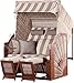 Produktbild TRENDY by deVries Strandkorb PURE Classic XL SUN PE seashell Dessin 422 inkl. Pflegeset