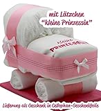 Kleine Windeltorte / Windelwagen rosa für Mädchen - mit...