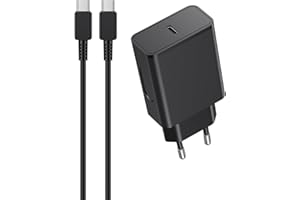 RVNTOP 45W Cargador para Samsung Carga Rapida, Tipo C Cargador USB C con 2M Cable Compatible con Samsung Galaxy S25/S24/S23/S22/S21/S20 Ultra Plus S25+ Note 20/10/9/A73/A53/A52, Cargado Movil Rapido Enchufe