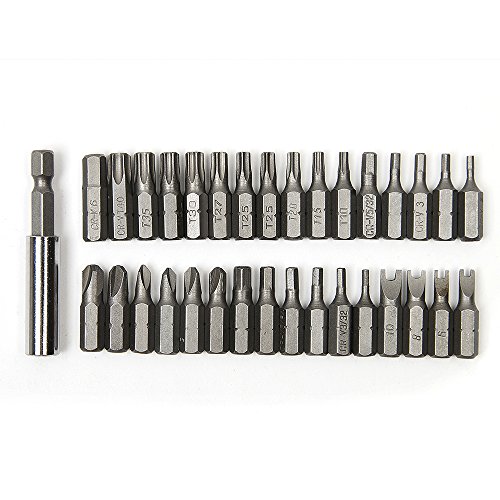 Fortag 33 tlg Schraubendreher-Bit Magnetischer Bitsatz Spezialbitsatz Schraubendreher Tri-Wing Torx Tamper Proof Sechskant Schlüssel Star Hex Halter Rod Sicherheit für Sicherheits-Torxschrauben - 2