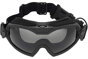 Lejie Airsoft Brille, Taktische Schutzbrille Anti-Fog-Militärbrille mit Lüftersystem für Paintball Reiten Schießen Jagen Radfahren Motorrad