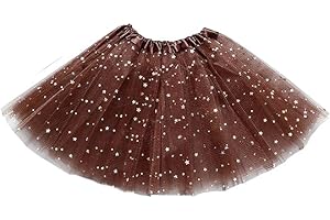 SUPER MUNDO SM Super Mundo - Falda de Tutu Color Morado con Estrellas Ballet 3 Capas 30cm Accesorios de Vestimenta de Baile Niñas para Vestirse Disfraces Danza