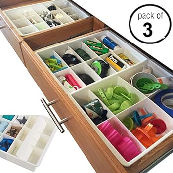 Practical Comfort Verstellbarer Schubladen-Organizer Küche, eleganter
