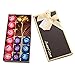 Produktbild 12 Stücke Goldfolie Rose, Rose Bär Bär Puppe Ewigkeit Rose Simulation Blumen Flora Set Valentines Geschenk Mit Geschenkbox - Gold Rose