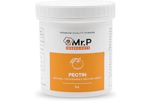Mr.P Ingredients Pectina 1 kg NH en polvo ideal para mermeladas, mermeladas, gelatinas de frutas, compota de frutas, agente gelificante, vegano, vegetariano, halal, kosher, sin gluten