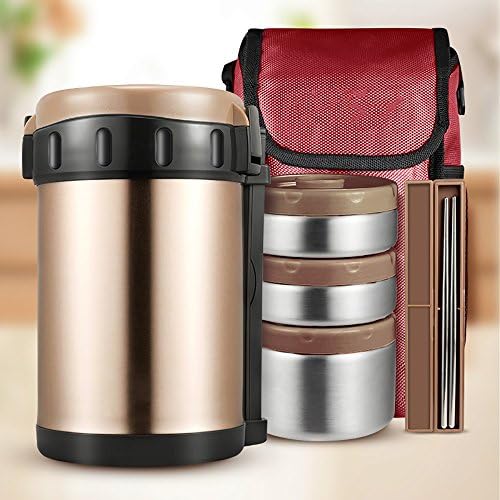 XRXY Stainless Steel Vacuum Smoldering Pot / Creative Insulation Lunch Box/ Portable Student Food Insulation Barrel ( Color : B )