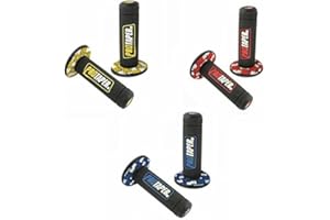 JenNiFer Poignées De Frein en Caoutchouc pour Guidon Moto Pit Bike 7/8 Pouces - Rouge