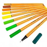 Los fineliners de punto 88 cuentan con una punta de metal cerrada para una larga vida útil y se puede dejar sin la tapa durante un largo tiempo.