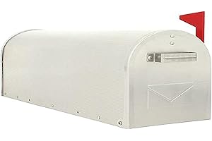 Rottner cassetta postale in stile americano Mailbox Alu Argento, in allumino, di grande capienza, con bandierina rossa pieghevole, montaggio con supporto (venduto separatamente), argento.