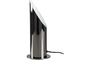 MiniSun | Modern Black Chrome Uplighter Wall Wash Lamp | Table Lamps, Home Décor & Improvement Essential | Includes 1 x 5W Frosted Lens Bulb [3000K Warm White]