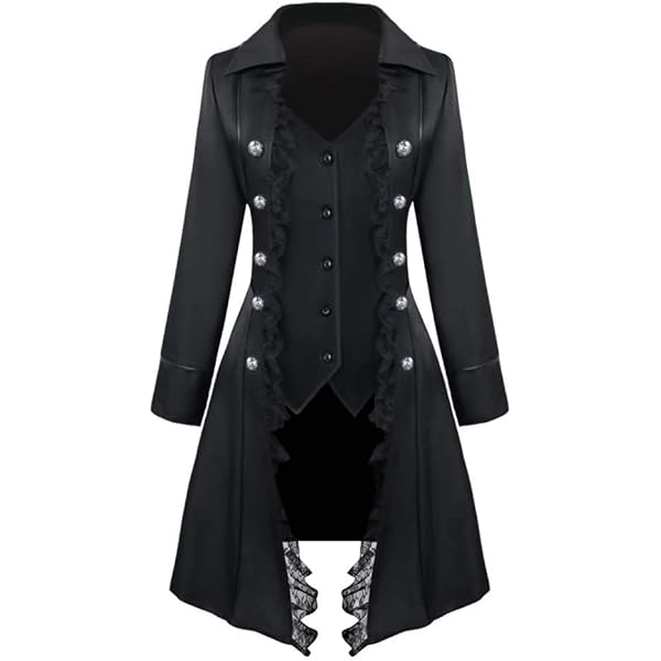 Costume Halloween Homme Style Steampunk Gothique - Veste Longue Vintage Type Manteau