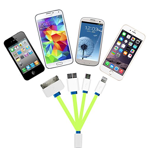 Original iProtect® Universal USB Ladekabel u Datenkabel Adapter für Apple iPhone, iPod , iPad und alle Geräte mit MicroUSB Anschluss (USB 2.0/3.0) von Sony, LG, Huawei, Samsung, HTC usw. in grün - 4