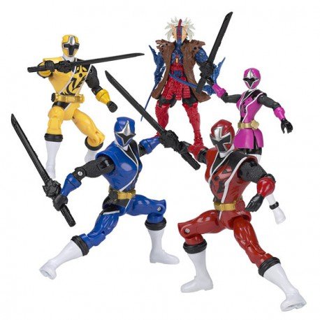 Power Rangers Ninja Steel - Figura acción Ninja Steel Ranger Blanco (Bandai 43705), Colores Surtidos