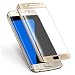 Produktbild Samsung Galaxy S7 Edge Panzerglas Schutzfolie Full Screen ( 3D Full Coverage ,Gold ) Touch Echtglas 9H Displayschutzglas + Hülle Schutzhülle Transparent für Samsung Galaxy S7 Edge
