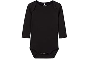 NAME IT Baby Langarm Body einfarbig schwarz