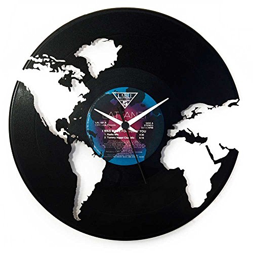 Vinyluse Wanduhr, Modell Earth