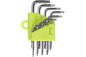 LIHAO Clés torx coudée, kit de 8 pièces clés allen T5 T6 T7 T8 T9 T10 T15 T20