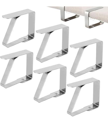 Clip Ferma Tovaglia Venilia - Set Da 4 In Plastica E Inox, Per Fissare Tovaglie Al Tavolo