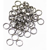 Scott Edward acero inoxidable Anillo de cañas para dardos de nailon para dardos cañas, 50 paquete