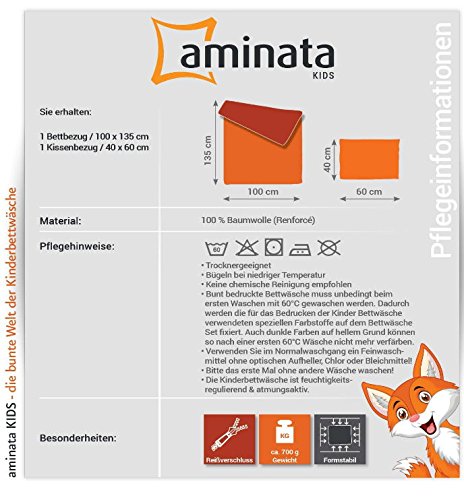 süße Kinderbettwäsche Kinder Bettwäsche Der kleine Prinz 100×135 Jungen Mädchen Wendebettwäsche Kinder-Bettwäsche hochwertige Baumwolle Reißverschluss - 4