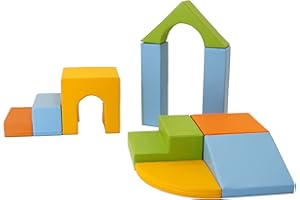 IGLU SOFT PLAY 10 XL Softbausteine Schaumstoffbausteine Riesenbausteine Bauklötze Spielbausteine Pastel Farben (helle Farben)