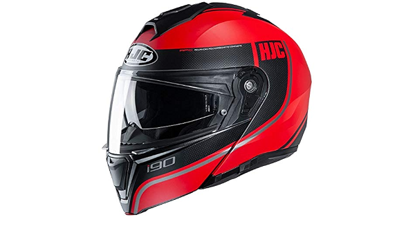 Casco moto HJC i90 DAVAN MC1SF, Nero/Rosso, XS : Amazon.it: Auto e Moto