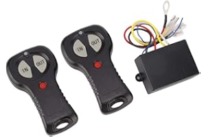 GOTOTOP 1 Pair Winch Controller, 12V Universal Wireless Winch Remote Control Controller Kit for Car Truck