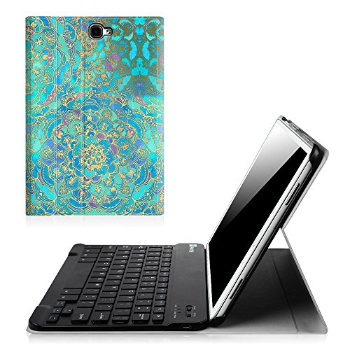 Fintie Blade X1 Samsung Galaxy Tab A 10.1 Bluetooth Tastatur Hülle Keyboard Case - Ultradünn leicht SmartShell Ständer Schutzhülle mit magnetisch abnehmbar drahtloser Deutsche Bluetooth Tastatur für Samsung Galaxy Tab A 10,1 Zoll T580N / T585N Tablet (2016 Version), Jade