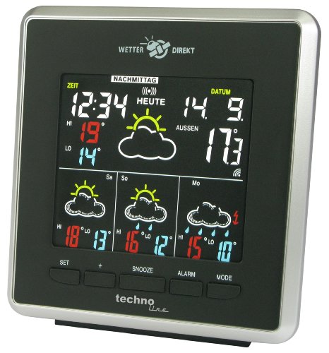 Technoline, WetterDirekt Wetterstation WD 4026 mit Innen- und Außentemperaturanzeige sowie Wettervorhersage für 4 Tage - 2
