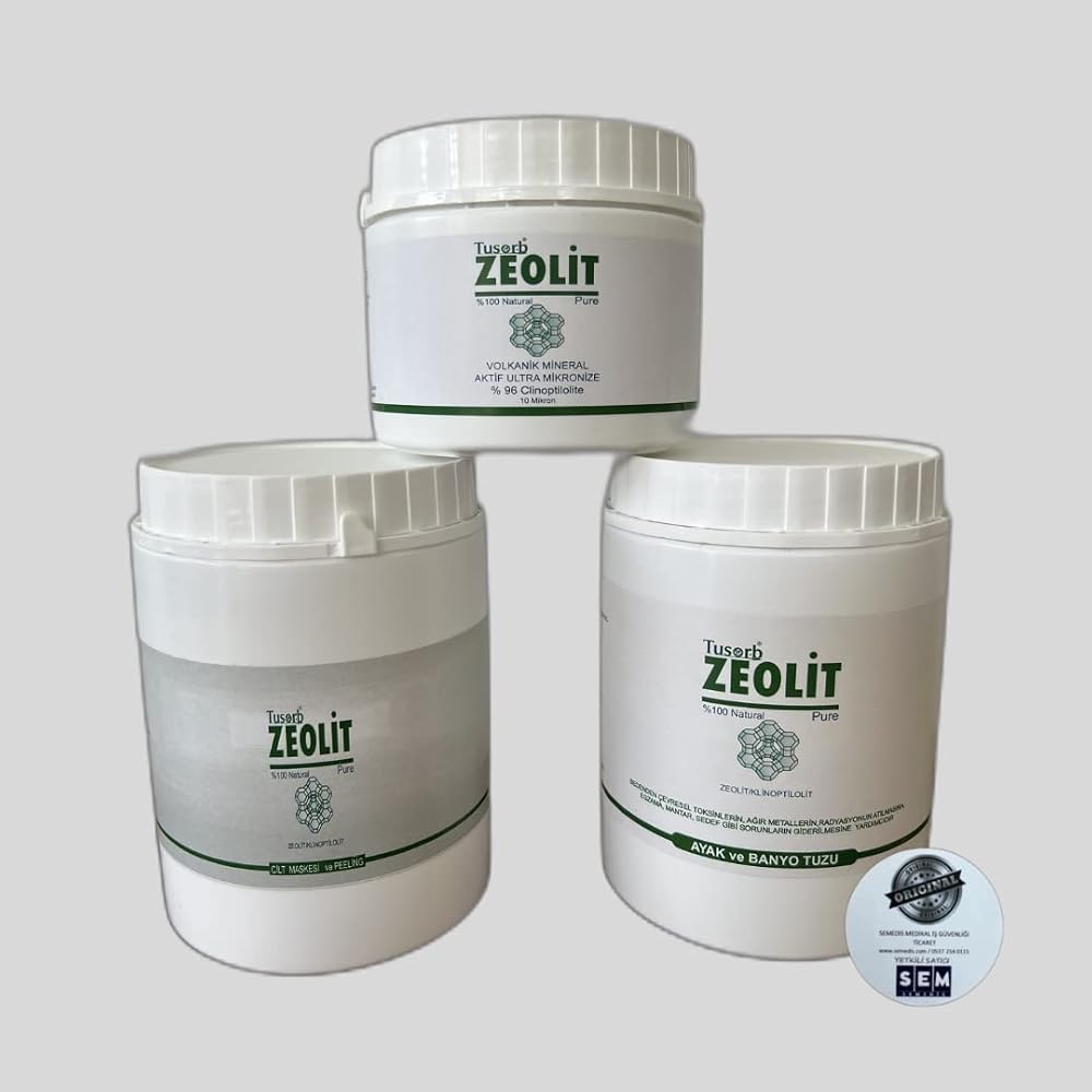 Tusorb 3'lü Set Zeolit Banyo ve ayak Tozu, Cilt Maskesi, İçilebilir Zeolit Minareli BİRLİKTE!
