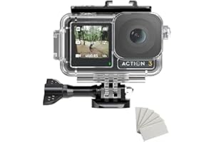 HONETEEK Custodia impermeabile per DJI Osmo Action 3, guscio protettivo per immersioni subacquee con staffa e inserti anti appannamento riciclare asciugatura per ACTION3, 45M