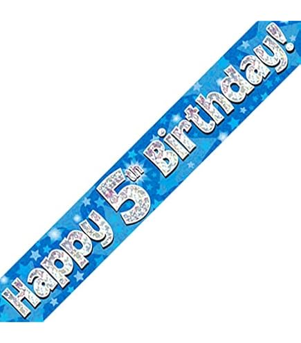 OAKTREE UK 630628 - Bandiere Olografiche Per Feste Con Scritta Happy